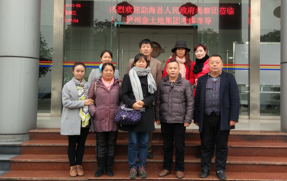 云南勐縣人民政府考察團一行蒞臨瀘州金土地公司考察指導